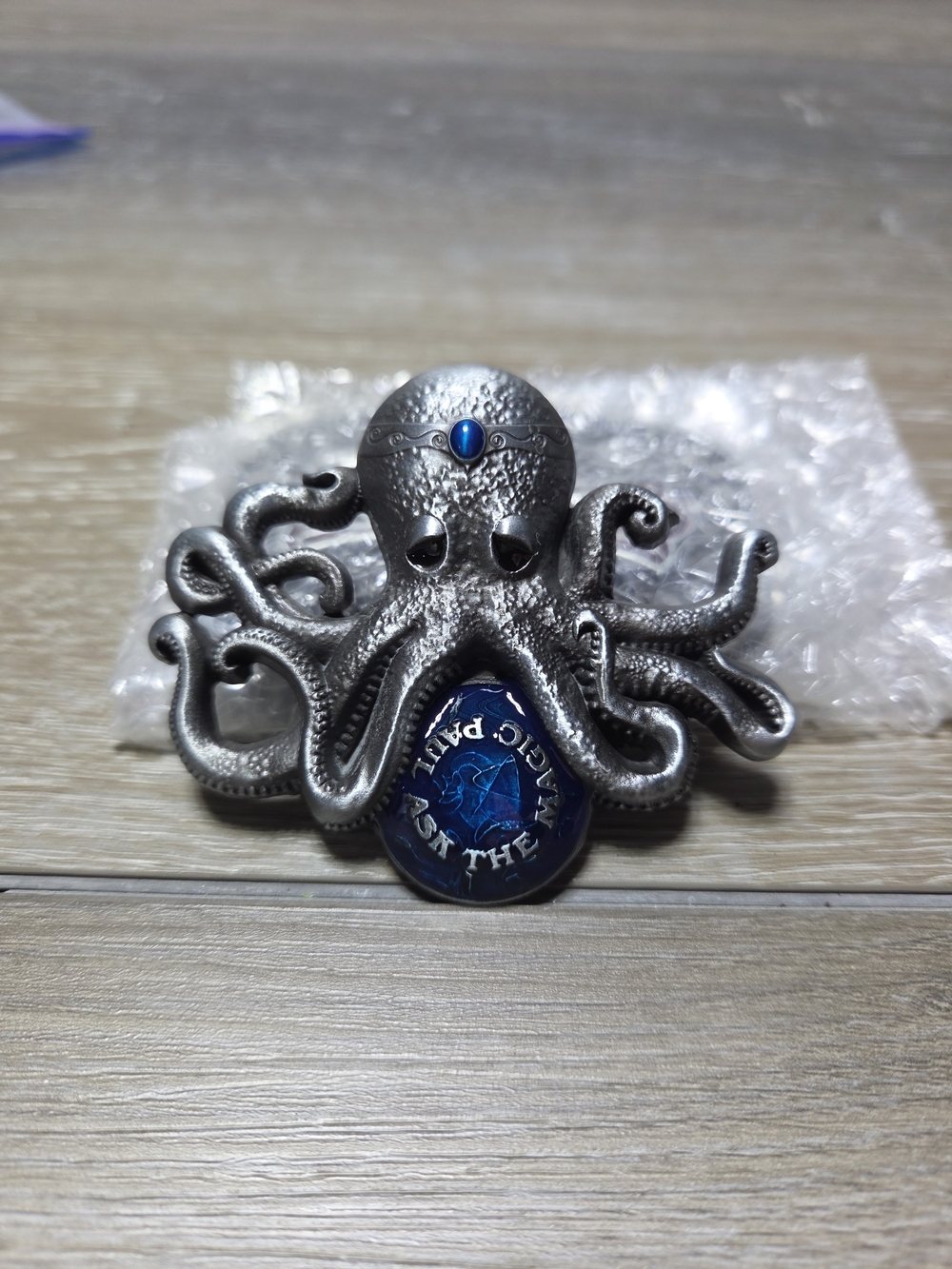 Magic Paul Ask The Magic Paul Octopus Blue Enamel Metal Belt Buckle